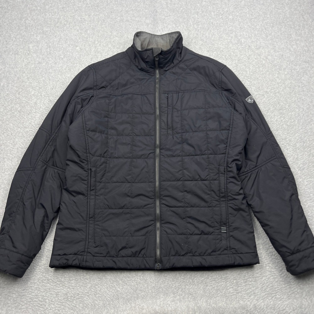 KÜHL Rebel Insulated Jacket Men's Medium Black Quilted Full Zip Outdoor Hiking